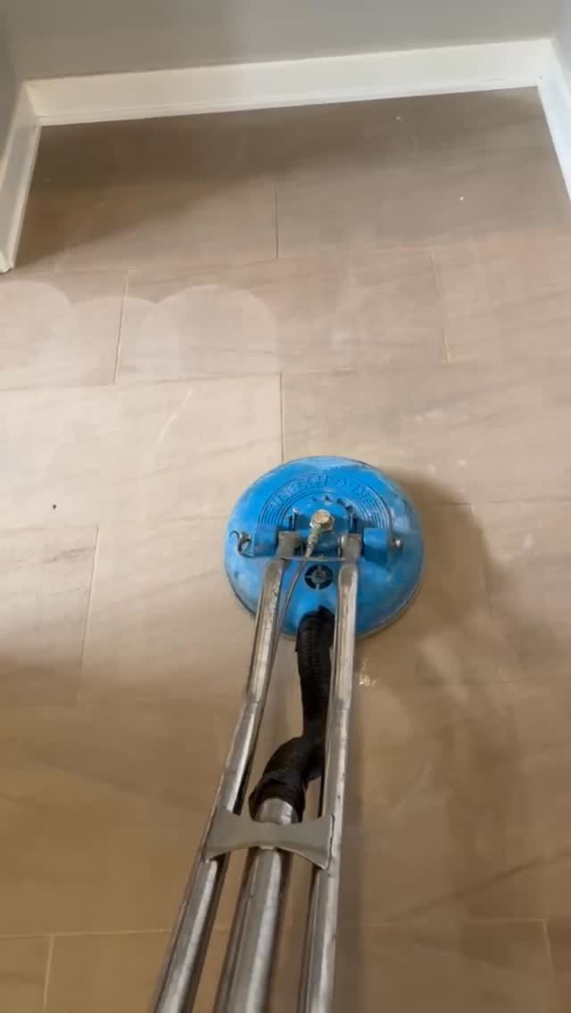 Tile picks up a film you stop noticing until it’s gone — grit in the grout, haze across the surface.
This is a rotary pressure-and-extraction clean, one pass at a time. You can see the tile lighten as the tool moves through.
Tile looking tired? DM CLEAN and tell us the room.
#TileCleaning #GroutCleaning #TwinCities #StPaulMN #dreamsteammn