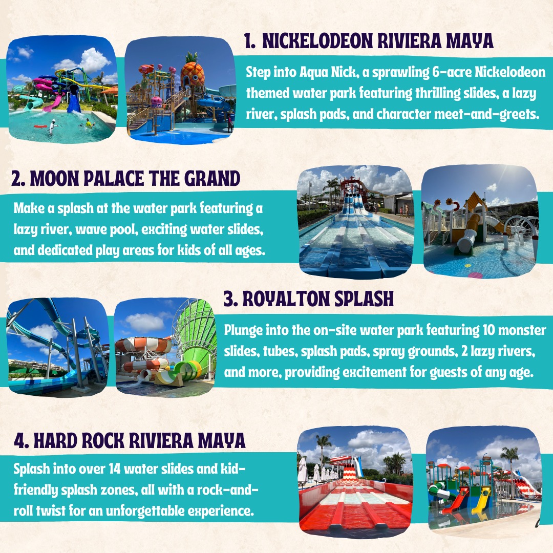 If you are looking for the resort with the best waterpark in the Mexican Caribbean, look no further! Here are my top 10 recommendations. 👇