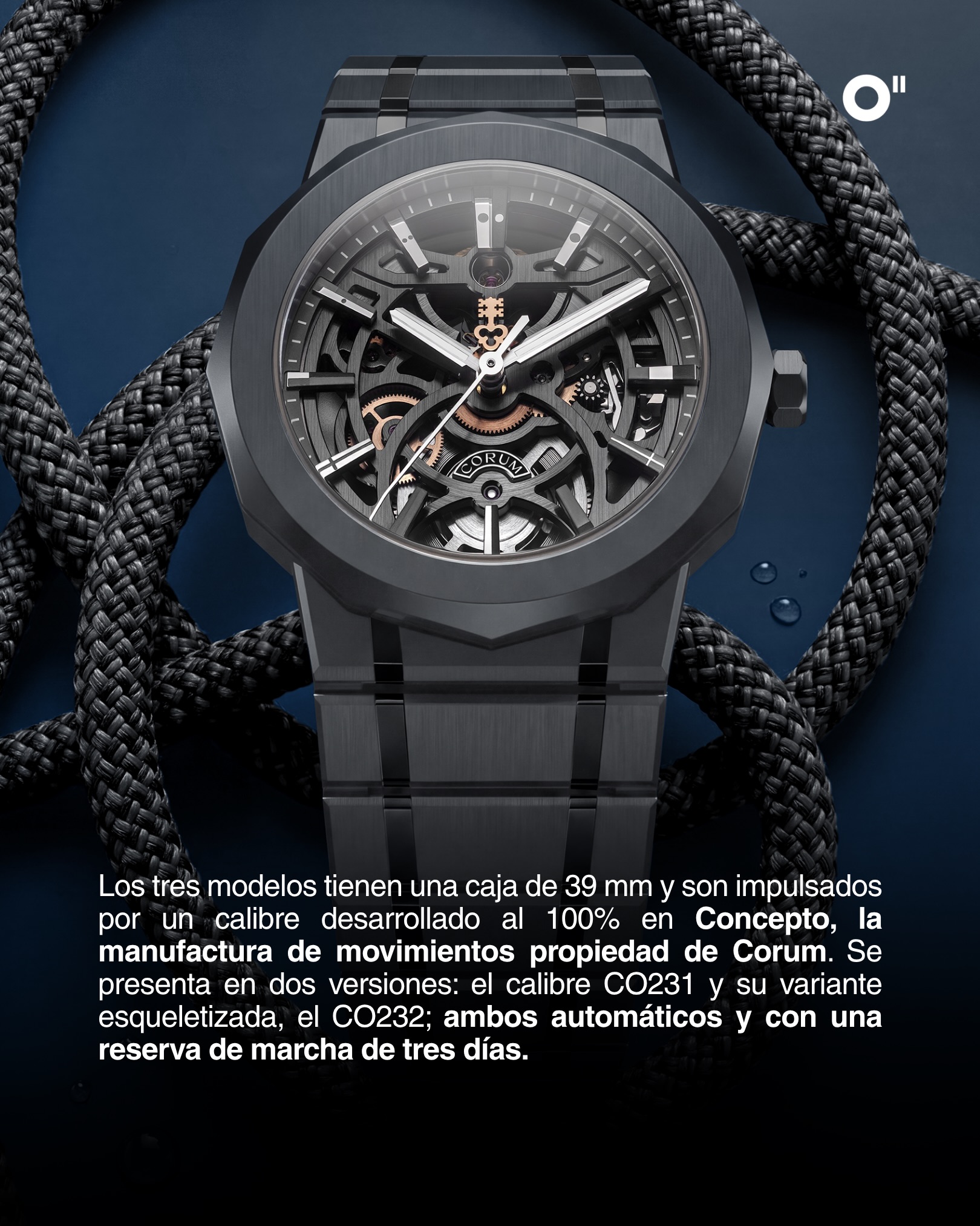 #GenevaWatchDays | El Admiral cambia de material, pero no de carácter.
@corumwatches lleva por primera vez su icónico Admiral a la cerámica con tres nuevas interpretaciones: una en azul y titanio, una versión bicolor con oro y una tercera esqueletizada en cerámica antracita.
Los tres modelos mantienen una caja de 39 mm y movimientos automáticos desarrollados por Concepto, con hasta tres días de reserva de marcha.
#TiempoDeRelojes #Corum #Admiral
